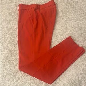 Trina Turk Red Dress Pants Tailored Cotton Blend